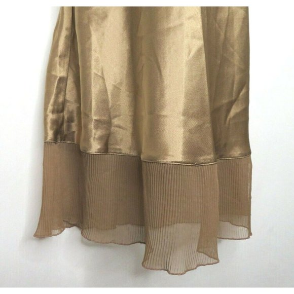 Vintage Inner Most Sears Knee Length Nightgown Embroidery Chiffon Accordion Hem - Picture 7 of 10